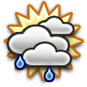 Pluie faible, Nuageux